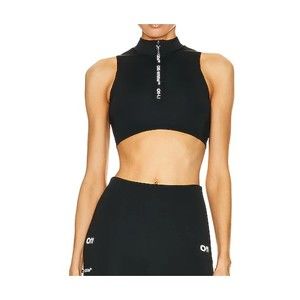 OFF-WHITE Scuba Crop Top Logo Virgil Abloh Sz XS Extra Small New with Tags NWT